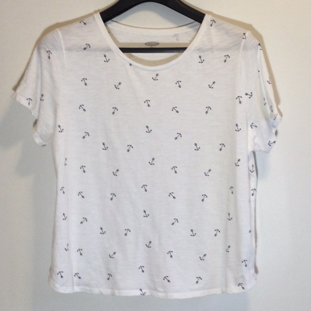 Old Navy XXL nautical anchor lightweight tee shirt